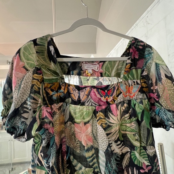 Johnny Was Tropical Puff Sleeve Dress - Picture 3 of 16